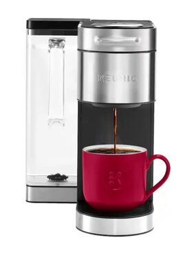 Keurig Stainless Steel Single-Serve Brewer with Red Mug